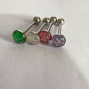Stainless Steel Enamel Tongue Rings WG76637-12-2