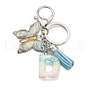26Pcs Transparent Epoxy Resin & Transparent Acrylic & Faux Suede Tassel Keychain KEYC-JKC01202-04-2