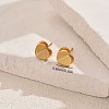 Stainless Steel 3D Heart Stud Earrings for Women GB5013-3