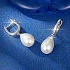Anti-Tarnish Rhodium Plated 925 Sterling Silver Hoop Earrings BZ6493-3