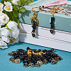 24Pcs 12 Styles Natural Obsidian Chips Beads Pendant Decoration HJEW-FH00067-5