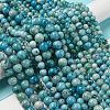 Natural Gemstone Hemimorphite Round Beads Strands G-L145-8mm-01-6