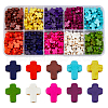 DICOSMETIC 250Pcs 10 Colors Synthetic Turquoise Beads TURQ-DC0001-01-1