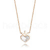 Elegant 304 Stainless Steel Crystal Rhinestone Pendant Necklaces for Women QS0811-1-1