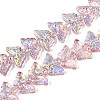 Transparency Electroplate Glass Beads Strands GLAA-T023-39A-03-1