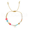 Shell Letter Charm Bead Bracelets ZZ0793-1-1