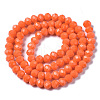 Opaque Solid Color Glass Beads Strands EGLA-A034-P6mm-D20-2