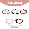 Fashewelry 5Pcs 5 Style Natural Mixed Stone Chip Beads Stretch Bracelets for Women BJEW-FW0001-03-11