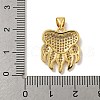 Brass Micro Pave Cubic Zirconia Pendant KK-N254-126G-3