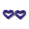 Heart Shape Polymer Clay Rhinestone Beads CLAY-NH0001-09A-15-1