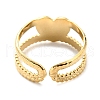 304 Stainless Steel Open Cuff Ring for Women RJEW-C016-14G-3