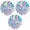 PET Snowflake Pendant Decorations AJEW-WH20020-014A-1