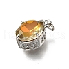 Brass Glass Charms KK-V011-34P-2