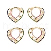 Heart Cubic Zirconia Hoop Earrings EJEW-M216-07A-4