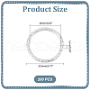 WADORN 200Pcs Iron Textured Jump Rings IFIN-WR0001-16-2