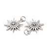 Brass Micro Pave Cubic Zirconia Pendants KK-E068-VB424-3