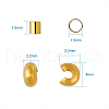 Brass Crimp Beads Covers and Crimp Beads KK-TA0007-02-8