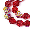 Transparency Electroplate Glass Beads Strands GLAA-T023-41A-02-3