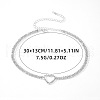 Heart Alloy Full Crystal Rhinestone Link Chain Choker Necklaces for Women FS-WGC99F9-01-3