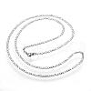 304 Stainless Steel Figaro Chain Necklaces STAS-F034-06P-2