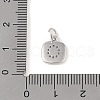 Rack Plating Brass Micro Pave CLear Cubic Zirconia Charms KK-E110-14P-O-3