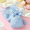 Cloth High Jacquard Flower Sugar Gift Drawstring Bags with Handle ST-CJ0004-01A-5