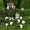 DELORIGIN 40pcs 3 Styles  Sheep Resin Display Ornaments DJEW-DR0001-05-3