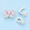 Brass Micro Pave Cubic Zirconia Fold Over Clasps KK-U037-10S-5