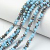 Electroplate Opaque Glass Beads Strands EGLA-A034-P4mm-R18-1