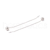 Long Chain with Round Ball Dangle Stud Earrings EJEW-A067-13P-3
