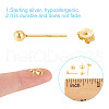 GOMAKERER 5Pairs 925 Sterling Silver Ear Stud Findings FIND-GO0002-66G-5