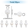 Natural Cultured Freshwater Pearl Potato Connector Charms PALLOY-SC00013-2