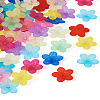 Yilisi 200Pcs 10 Colors Frosted Acrylic Bead Caps MACR-YS0001-02-23