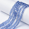 Electroplate Transparent Glass Beads Strands EGLA-A034-T6mm-F19-1