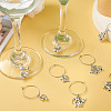 48Pcs 24 Style 12 Constellations Alloy Wine Glass Charms with Rhinestone AJEW-TAC00002-9