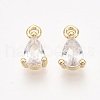 Brass Cubic Zirconia Charms X-KK-T038-562G-NF-1