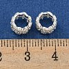 Rack Plating Brass Micro Pave Clear Cubic Zirconia European Beads KK-L215-321S-2