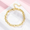 Brass Cable Chain Bracelets for Women Men BJEW-K273-02G-1