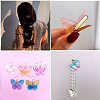 40Pcs 8 Colors Electroplate Transparent Acrylic Pendants PACR-CJ0001-16-7