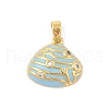 Brass Micro Pave Cubic Zirconia Pendants KK-R100-12G-02-1