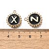 Alloy Black Enamel Pendants ENAM-K075-03A-G-3