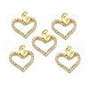Brass Micro Pave Cubic Zirconia Pendants KK-E068-VB131-3