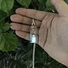 Halloween Luminous Ghost Glass Drift Bottle Pendant Necklaces & Dangle Earrings Sets FS-WG90D60-01-4