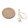 Mother's Day Jewellery Brass with Natural Cultured Freshwater Pearl Beads Ring RJEW-JR00676-3