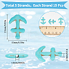 SUNNYCLUE 5 Strands Synthetic Turquoise Beads Strands G-SC0002-93-2