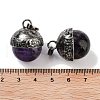 Natural Amethyst Sphere Pendants G-Q163-07AS-04-3