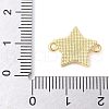 Brass Pave Natural White Shell Connector Charms KK-S522-03E-G-3
