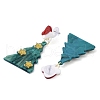 Glitter Hat Christmas Tree Acrylic Dangle Stud Earrings EJEW-L203-12C-2