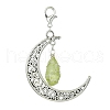 Hollow Moon Alloy Pendant Decoration HJEW-TA00097-4