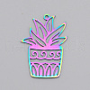 Ion Plating(IP) 201 Stainless Steel Pendants STAS-T056-LA547-1